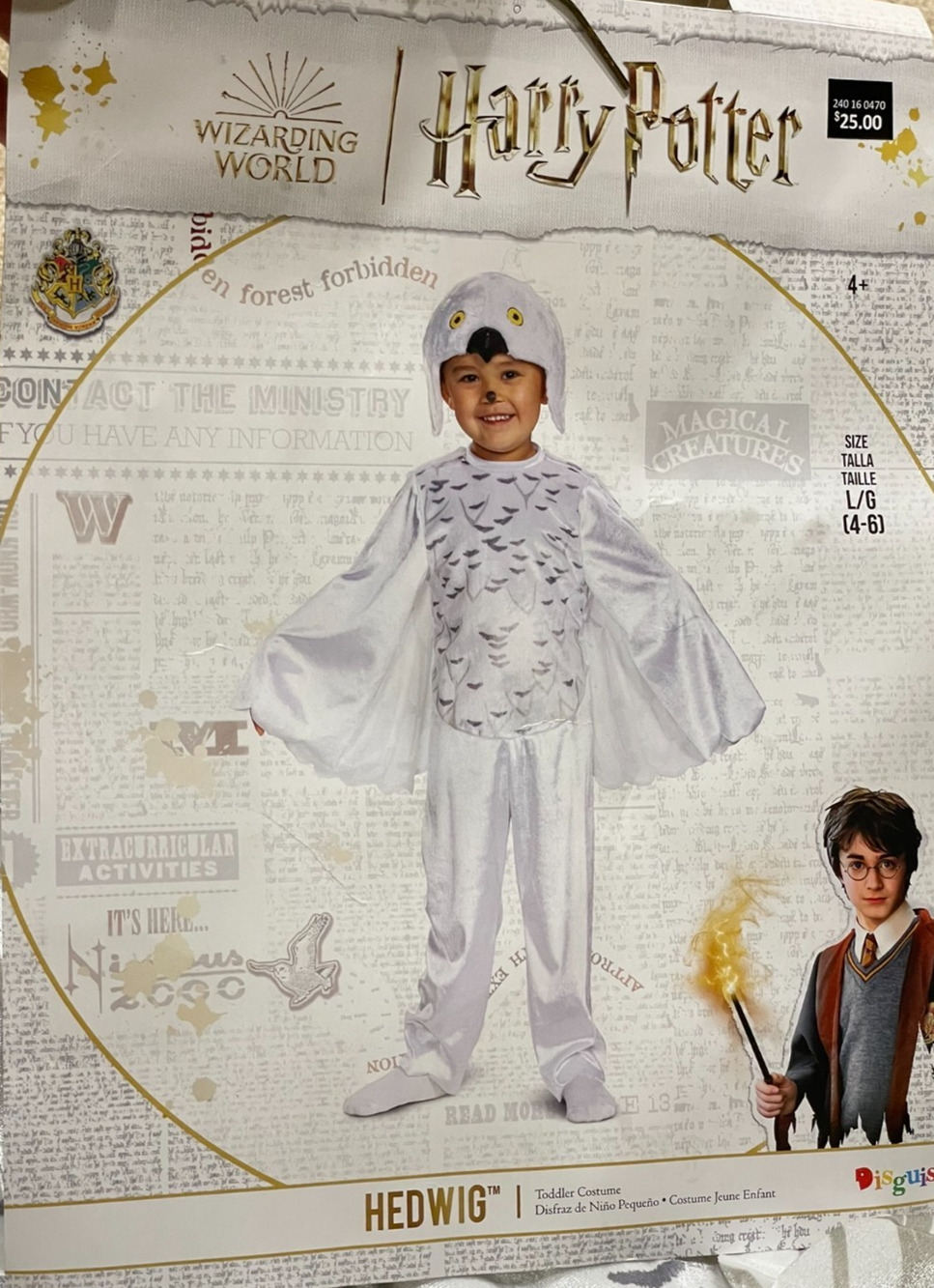 Harry Potter Hedwig the Owl Child's Toddler Costume Size L / 4-6T Movie Book
